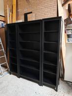 3 Ikea Hemnes boekenkasten zwart, Ophalen, Met plank(en), Gebruikt, 150 tot 200 cm