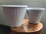 Bloempotten wit Erica Hoogezand vintage jaren 60, Ophalen