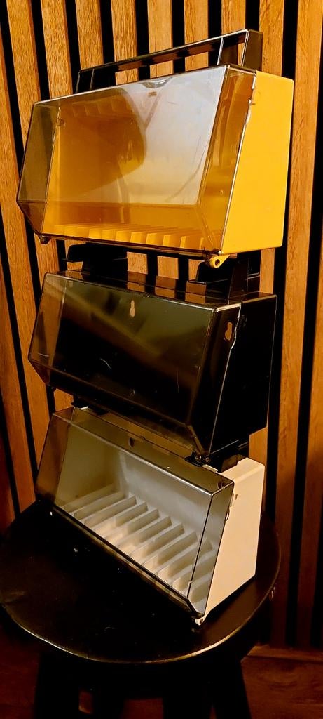 Vintage Cassettebandjes Opbergsysteem - 3 Lagen, Ophalen of Verzenden, Gebruikt, Toebehoren, Met bewaardoos, rek of koffer