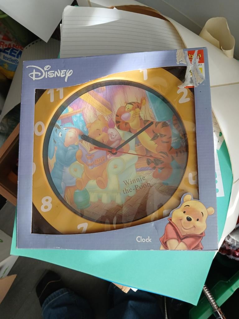 Disney Winnie the Pooh Wandklok - Nieuw in doos, Ophalen of Verzenden, Nieuw, Analoog, Wandklok
