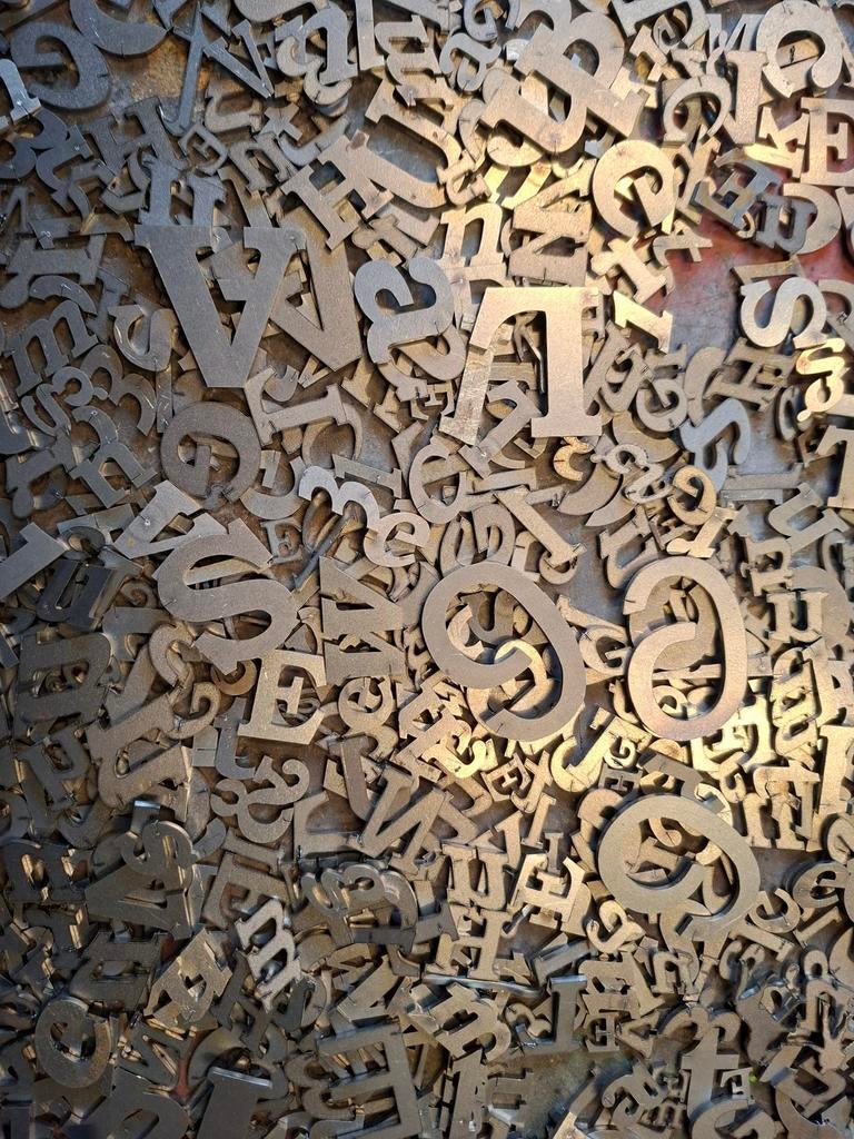 Cortenstaal & RVS Letters en Cijfers - Diverse Maten, Handgemaakt, Nieuw, Grijs, Knutselmateriaal