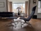 Eames EA124 + EA125 fauteuil + voetenbank, Ophalen, Overige materialen, Gebruikt, 75 tot 100 cm