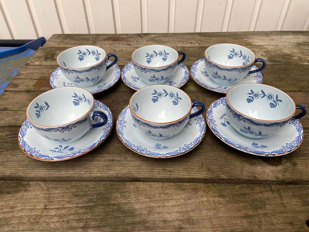 Rorstrand Ostindia Sweden 6 kop- en schotels, Antiek en Kunst, Ophalen of Verzenden