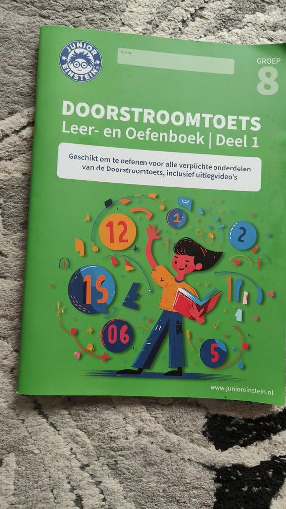 Junior Einstein Doorstroomtoets Leer- en Oefenboek Deel 1, Ophalen of Verzenden, Zo goed als nieuw, Overige niveaus, Junior Einstein