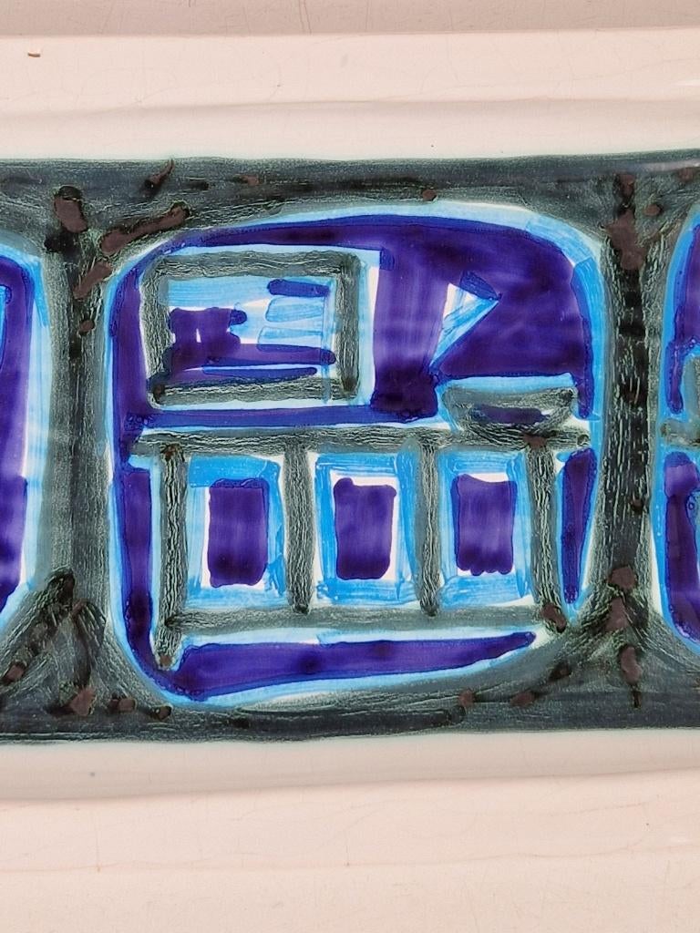 Vintage cakeschaal henk potters keramiek oisterwijk '61, Porselein of Keramiek, Ophalen of Verzenden, N, Rechthoekig