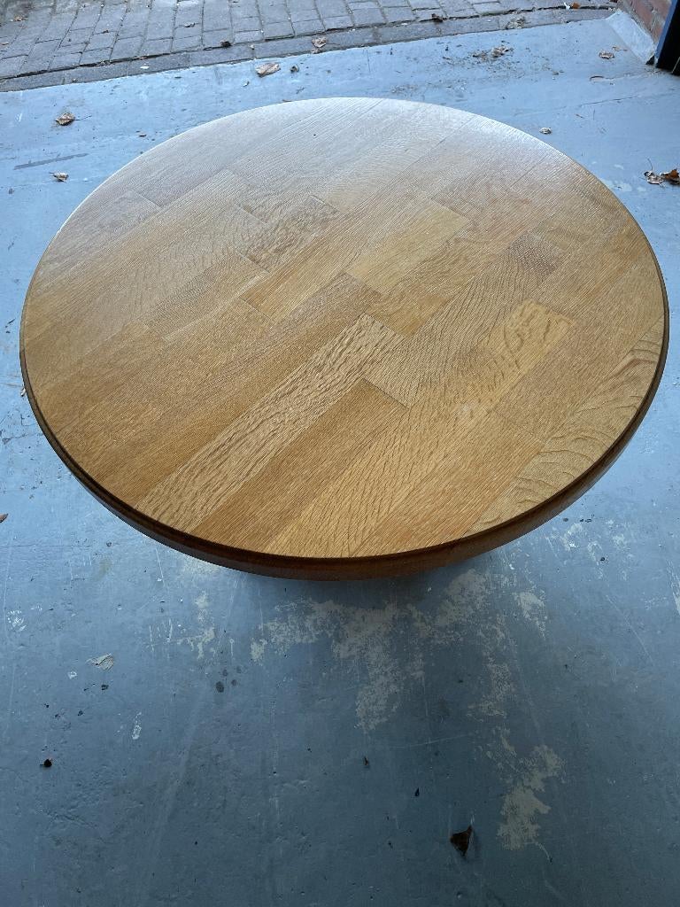 Vintage Geloogd eiken salontafel meubelfabriek Oisterwijk, Huis en Inrichting, Ophalen, Gebruikt, 50 tot 100 cm, 50 tot 100 cm