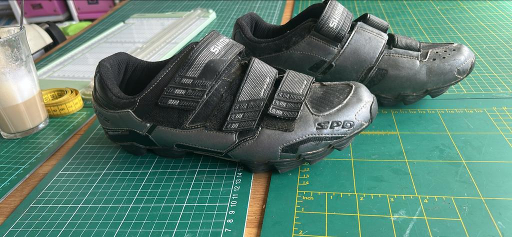 Shimano SPD fietsschoenen - Maat   45, Ophalen, Gedragen, Zwart, Sneakers of Gympen