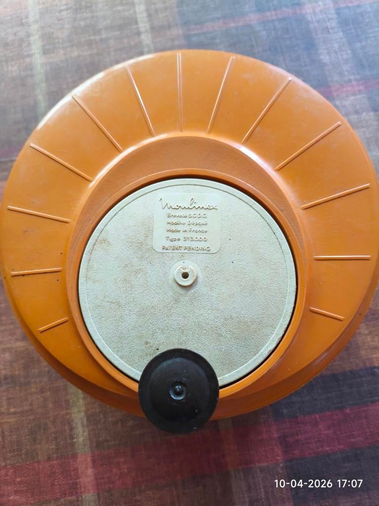 Moulinex slacentrifuge oranje - diameter 26 cm, Ophalen of Verzenden