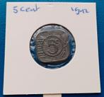 5 cent 1942 - Zink, Verzenden, Koningin Wilhelmina, 5 cent, Losse munt