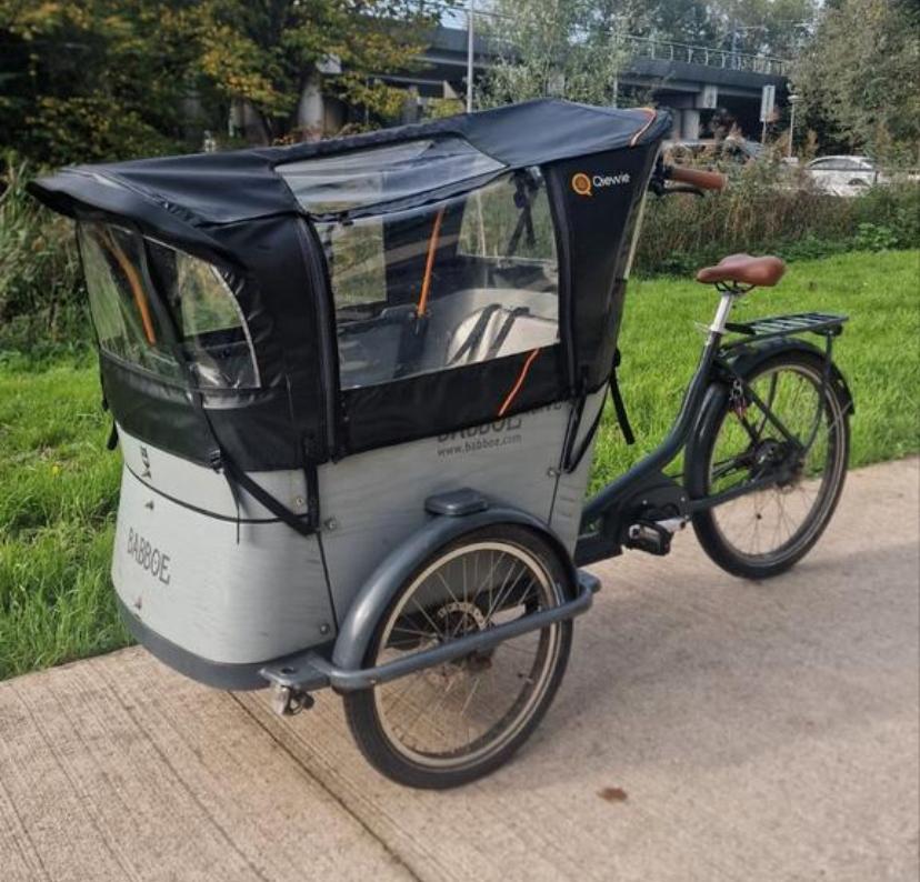 Goede veilige elektrische bakfiets Babboe Curve Mountain, Fietsen en Brommers, Fietsen | Bakfietsen, 4 kinderen of meer, Gebruikt