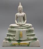 Luang Phor Sothon buddha tempel beeld polystone marmerlook, Ophalen of Verzenden, Zo goed als nieuw, Beeld(je), Boeddhisme