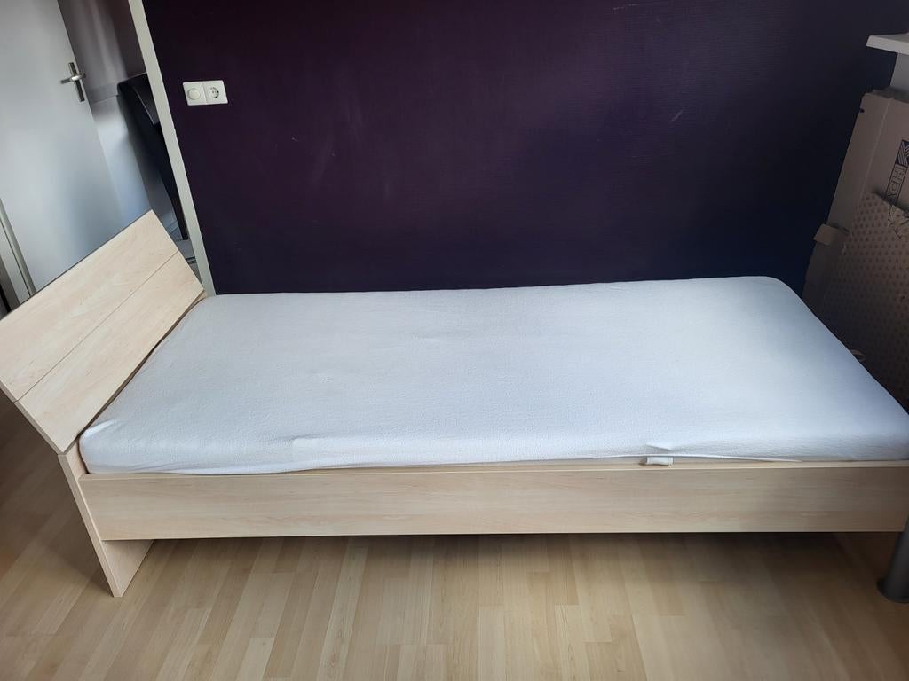 Mooi1-persoons bed met spiraalbodem Auping handverstelbaar., Huis en Inrichting, Ophalen, Gebruikt, 90 cm, Eenpersoons
