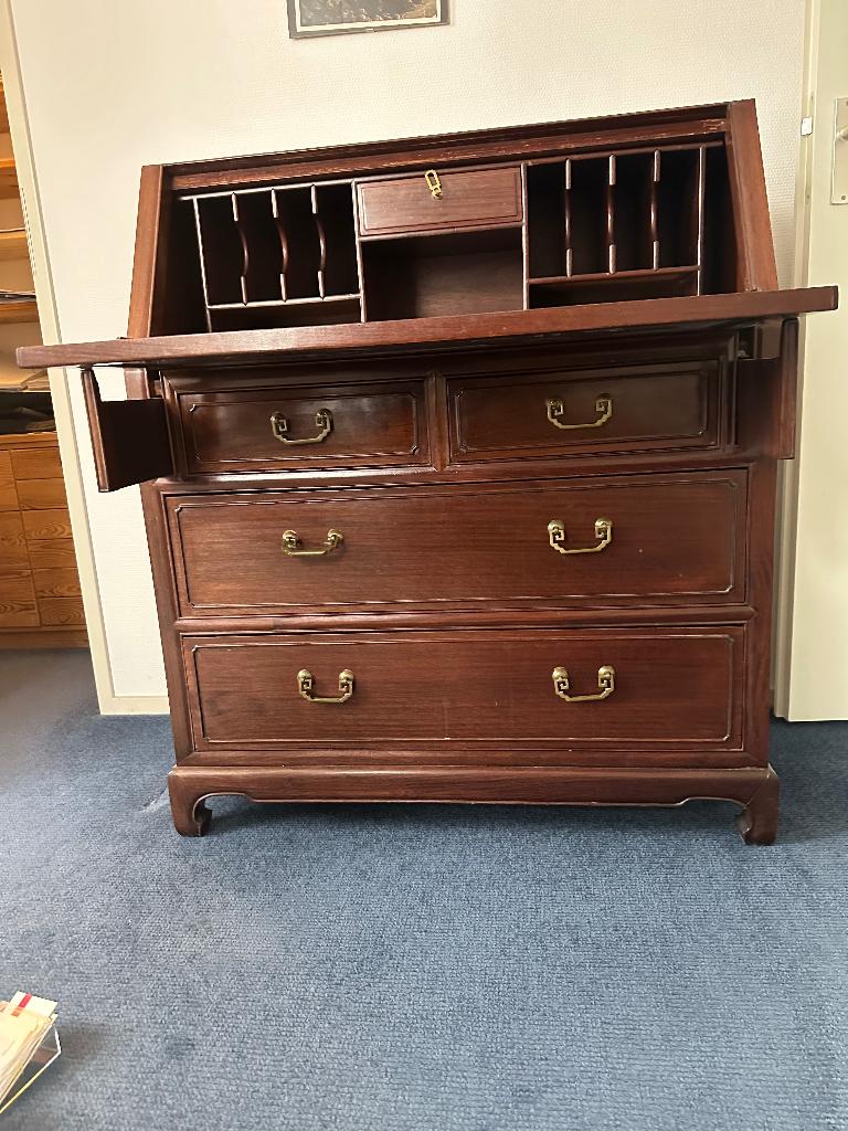 Sierlijke Mahoniehouten Secretaire, Huis en Inrichting, Gebruikt, Secretaire, Bruin, Overige merken