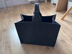 Vilten krantentas - Grijs - B45 x H35 x D20 cm, Overige materialen, Gebruikt, Mand, Ophalen of Verzenden