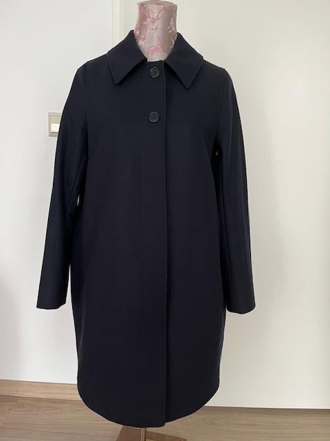 Wollen jas van Cos, donker blauw,mt36,zgan, Verzenden, Zo goed als nieuw, Maat 36 (S), Blauw