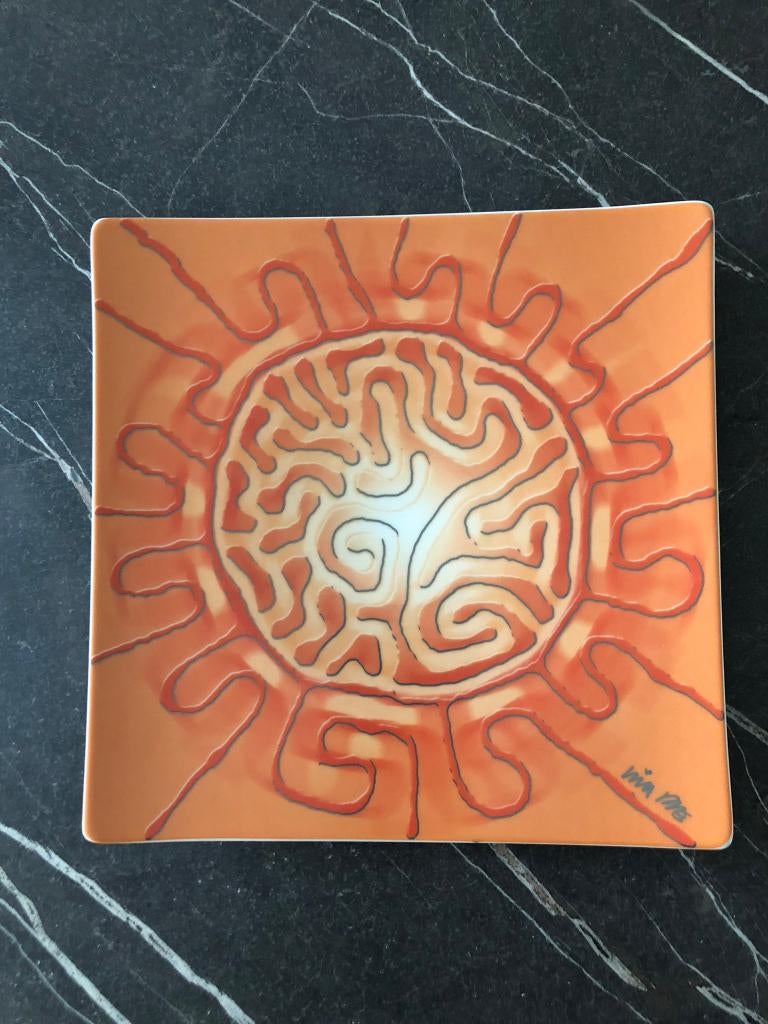 Oranje Wandbord, Huis en Inrichting, Woonaccessoires | Overige, Zo goed als nieuw, Steen/keramiek, Oranje, Ophalen of Verzenden