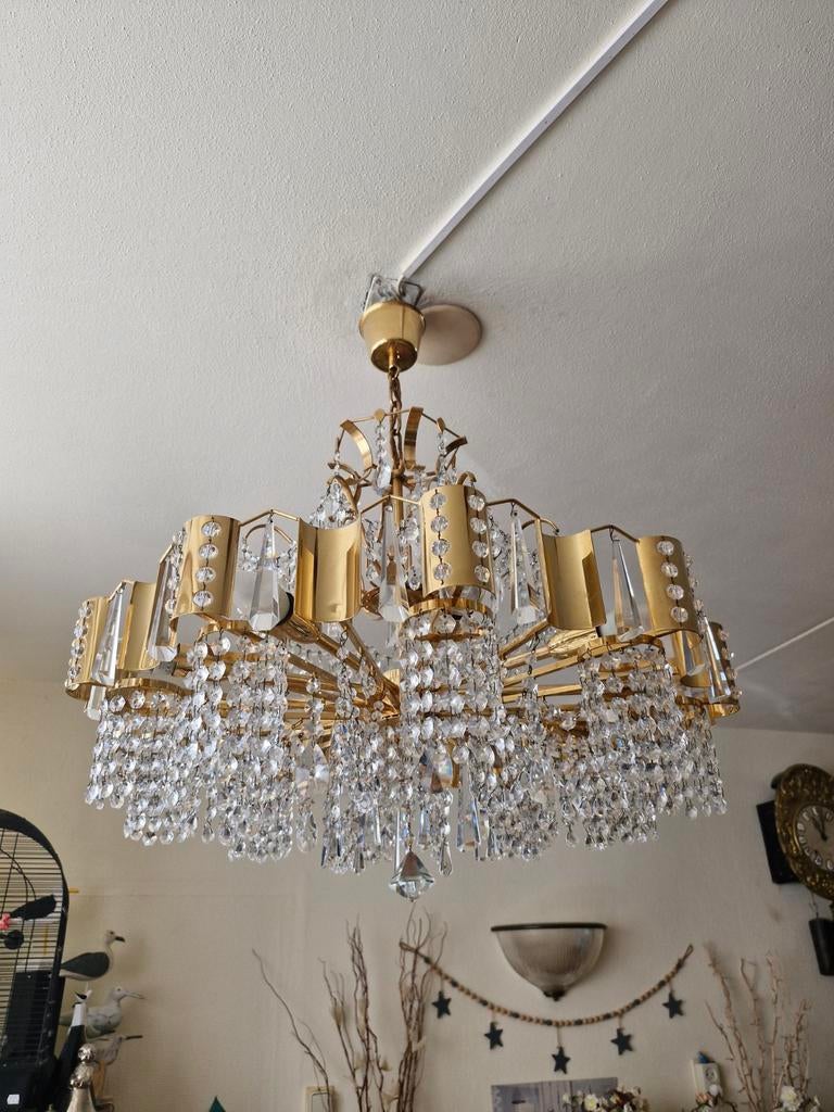 kristallen kroonluchter door christoph palm voor palwa.1970, Ophalen of Verzenden, Zo goed als nieuw