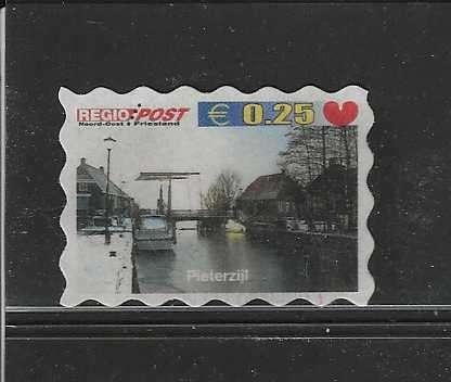 REGIOPOST - BRUG CENTRUM PIETERZIJL  - 0,25 BLAUW+POMPEBLED, Ophalen of Verzenden, Na 1940, Gestempeld