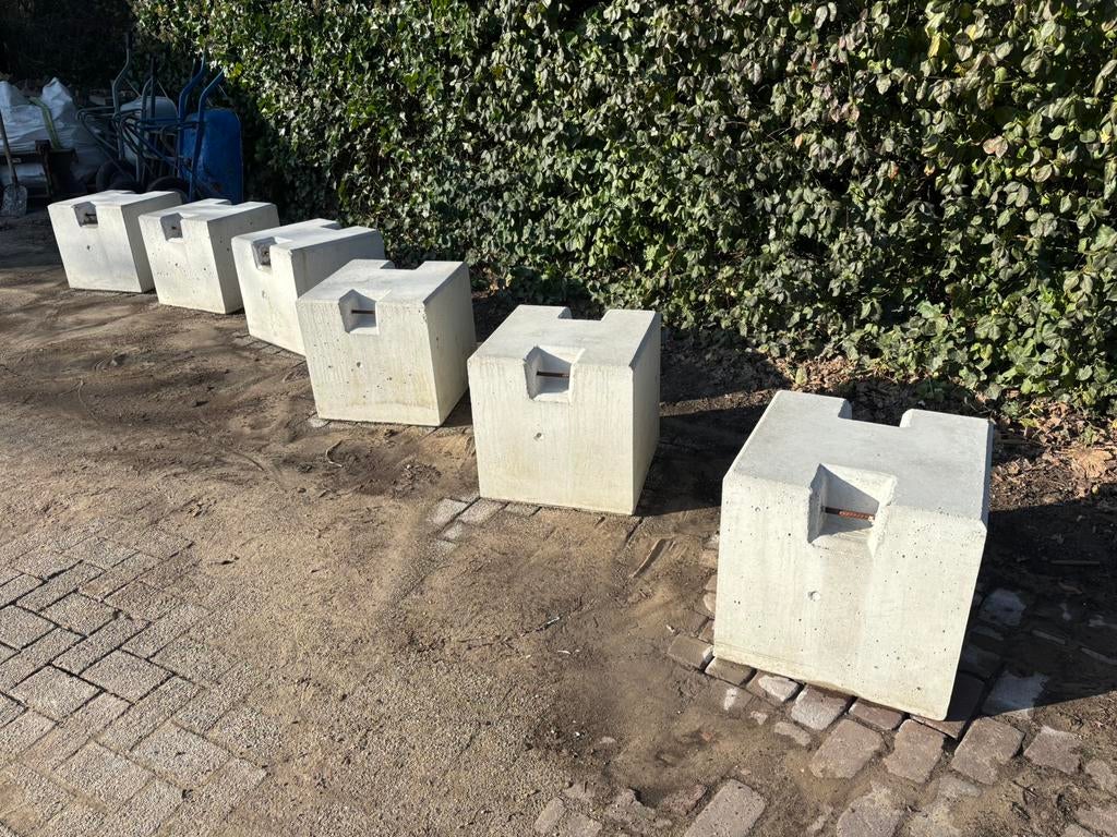 Betonnen ballastblokken 50x50x50cm - 2 st. Verankeren tent, Ophalen, 25 tot 50 cm, Blok, 25 cm of meer