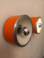 Dijkstra oranje  Plafond/Wandlamp - Jaren 70 Design, Ophalen of Verzenden, Gebruikt, Metaal, Vintage