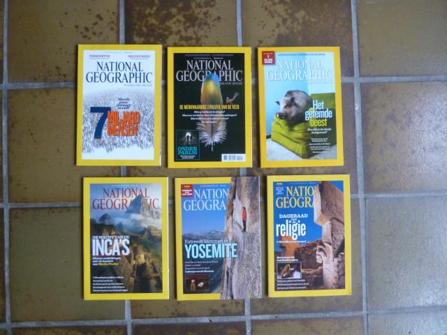 National Geographic - Eerste 6 nummers 2011, Ophalen of Verzenden, Zo goed als nieuw, Wetenschap en Natuur