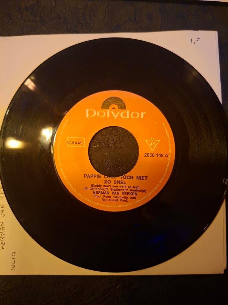 Herman van Keeken - Pappie loop toch niet zo snel, Cd's en Dvd's, Vinyl Singles, Ophalen of Verzenden, Zo goed als nieuw, Nederlandstalig