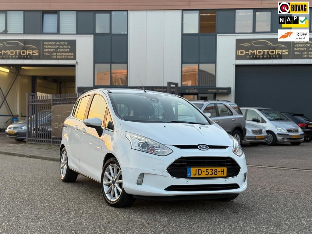 Ford B-Max Ford B-Max 2016 Titanium Lage kmNavi Camera lINRU, Auto's, Ford, Voorwielaandrijving, 101 pk, Leder en Stof, Wit
