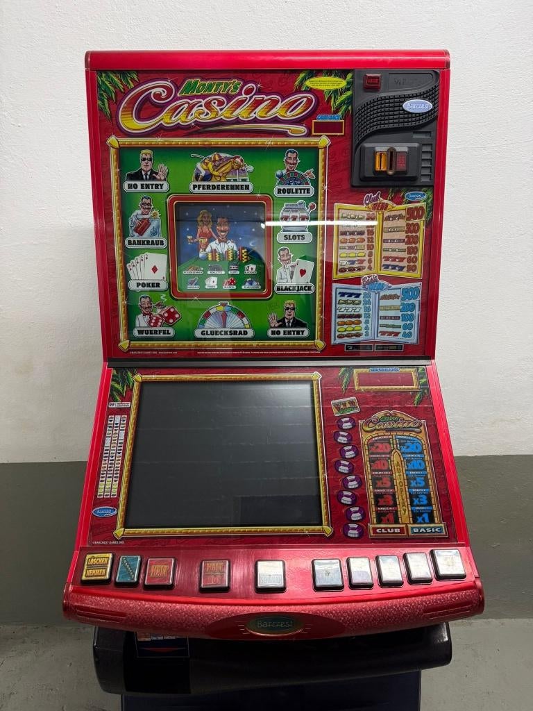 Monty's Casino Gokautomaat, Verzamelen, Automaten | Gokkasten en Fruitautomaten, Euro, Ophalen, Gebruikt, Met sleutels