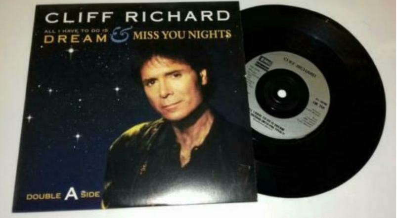 Cliff Richard VINYL SINGLE All I have to do is dream UK 7", Cd's en Dvd's, Vinyl Singles, Zo goed als nieuw, Single, 1990 - 1999