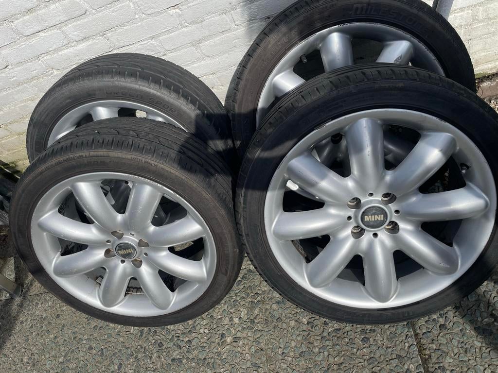 Set Velgen Mini Cooper 17 inch, Ophalen, Gebruikt, Banden en Velgen, 17 inch