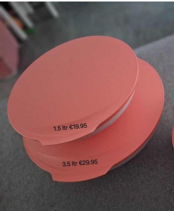 Tupperware kommen met deksel 3.5L-1.5L, Huis en Inrichting, Ophalen of Verzenden, Nieuw, Bak of Kom