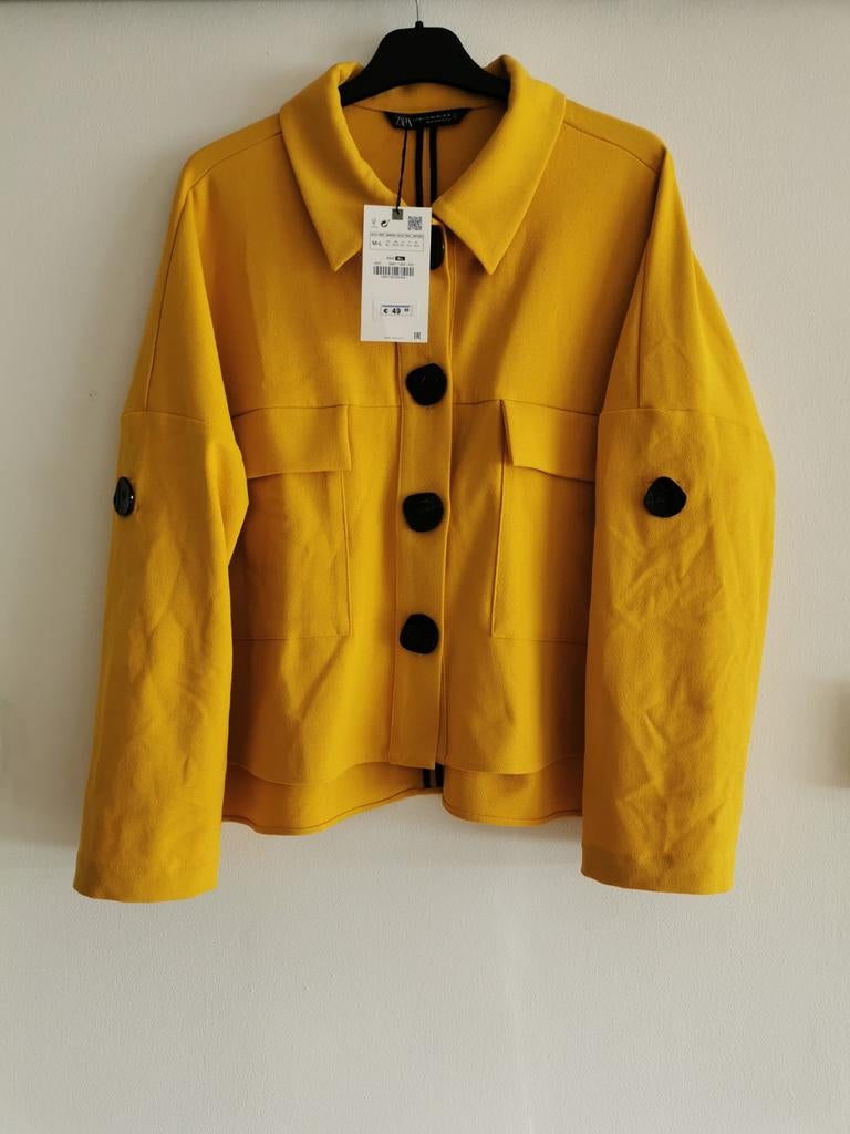 ZARA jasje mt. M/L, Kleding | Dames, Jasjes, Kostuums en Pakken, Maat 38/40 (M), Verzenden, Zara, Geel