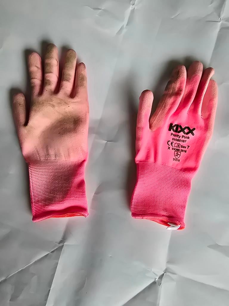 Gratis roze kinderhandschoenen., Ophalen, Meisje, Muts