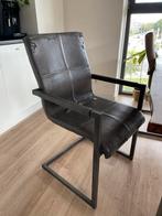 Industriele Eetkamerstoelen van nep leer - gebruikt, Huis en Inrichting, Stoelen, Ophalen, Gebruikt, Zwart, Leer