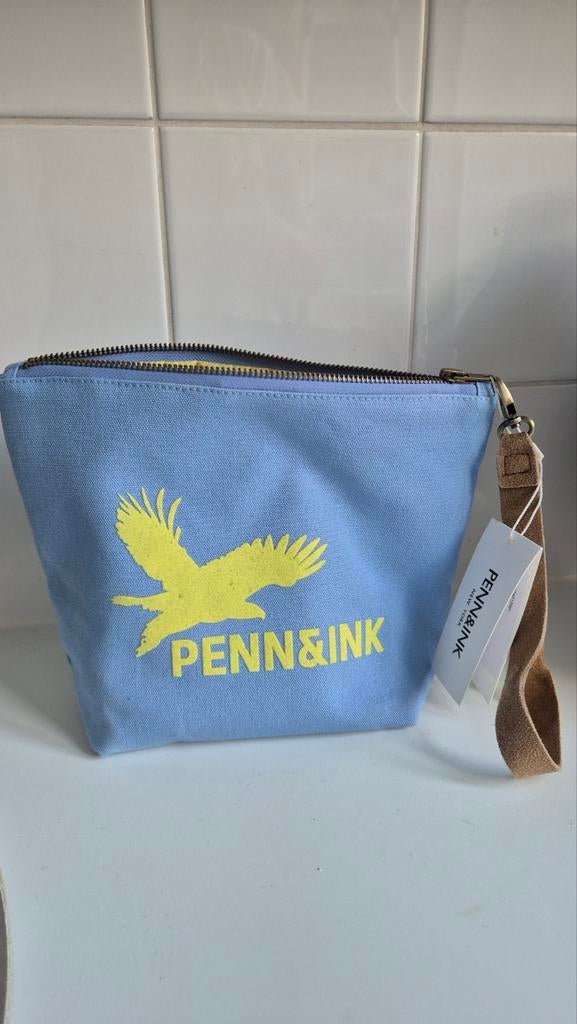 Penn & Ink Toilet Tasje - Nieuw met Adelaar Applicatie, Ophalen of Verzenden, Nieuw, Blauw, Dame