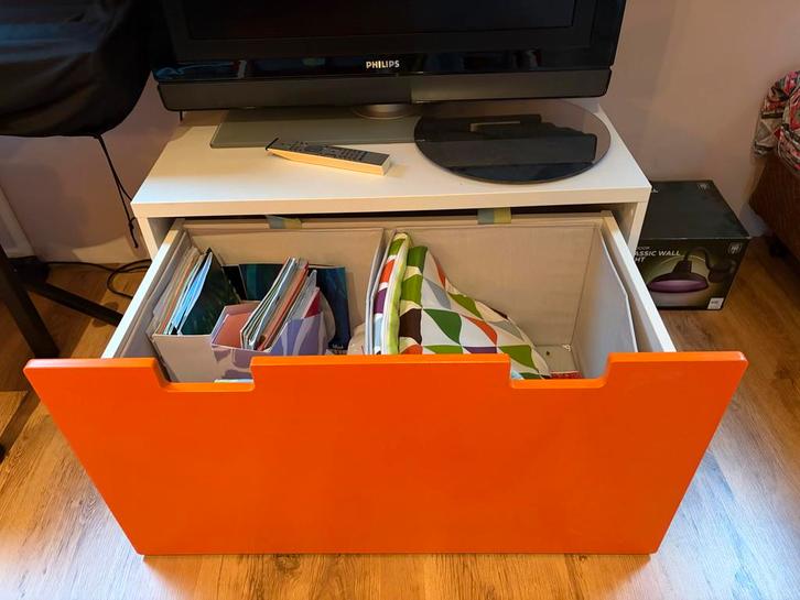 Oranje lade-inzet met KALLAX/EXPEDIT kast, Huis en Inrichting, Kasten | Overige, Gebruikt, Ophalen