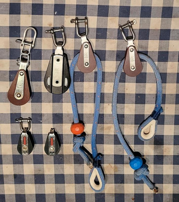 Diverse blokken voor zeilboot - ook deelverkoop mogelijk, Watersport en Boten, Zeilen en Zeiltoebehoren, Gebruikt, Toebehoren