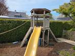 Houten speelhuisje met glijbaan, Ophalen, Gebruikt, Hout