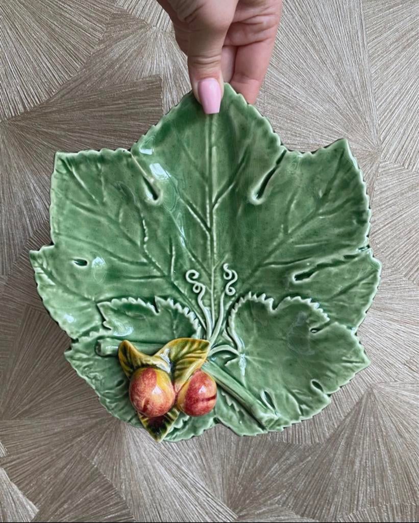 Vintage handmade keramiek serveerbord, Huis en Inrichting, Ophalen of Verzenden, Zo goed als nieuw, Rechthoekig