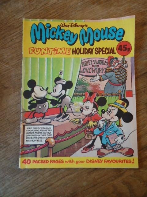 Disney Mickey Mouse engels blad Funtime holiday special 1980, Verzamelen, Ophalen of Verzenden, Mickey Mouse, Gebruikt, Beeldje of Figuurtje