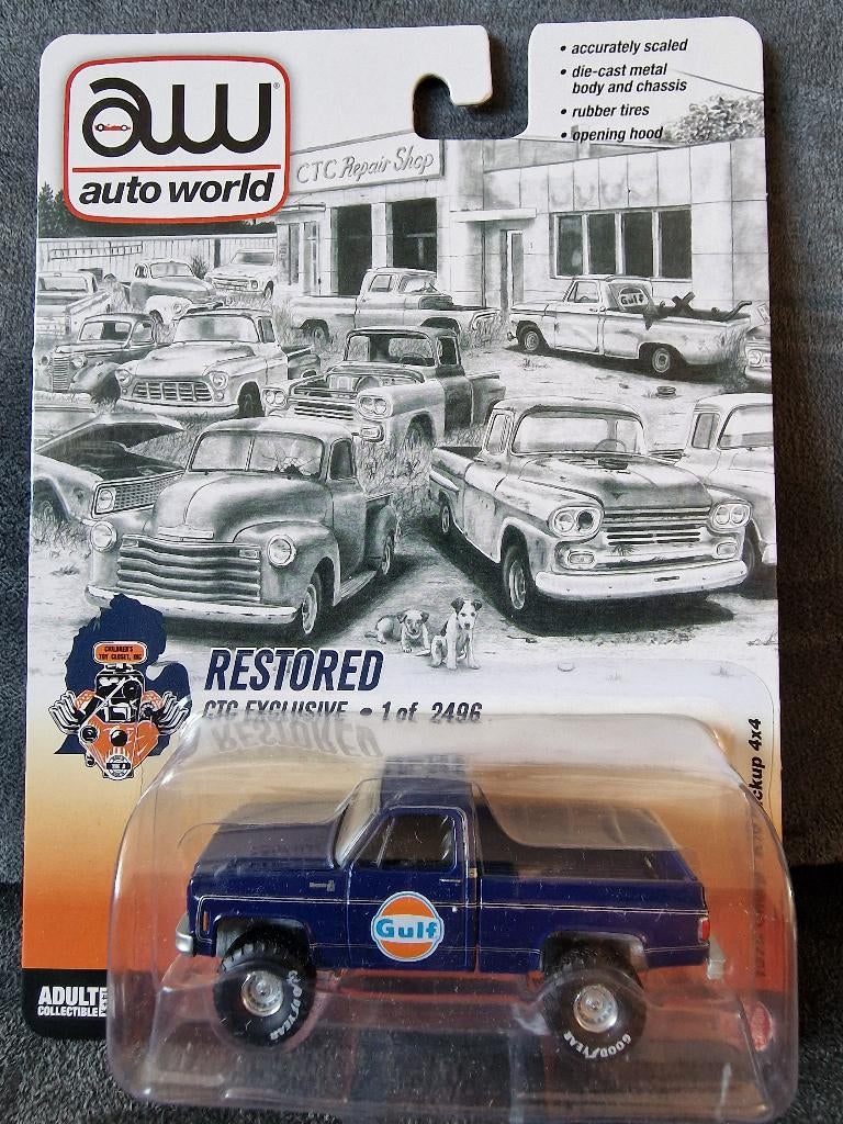 Chevrolet K10 Silverado Fleetside "Gulf" Autoworld 1:64, Christian@diecastcompany.nl, Auto, Diecast Company, Nieuw