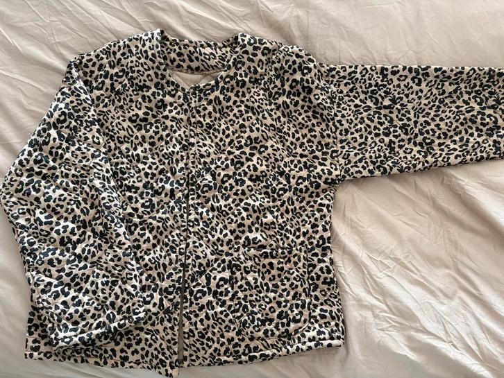 Leuk panter/tijger patroon jasje - One size ., Kleding | Dames, Jassen | Zomer, Zo goed als nieuw, Maat 38/40 (M), Beige, Ophalen of Verzenden
