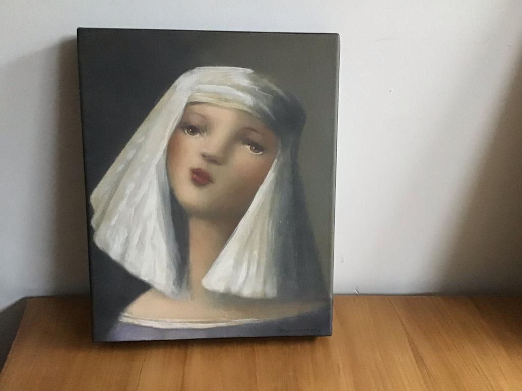 Ton Mertens Schilderij "BabWe" - 24x30 cm, Antiek en Kunst, Ophalen