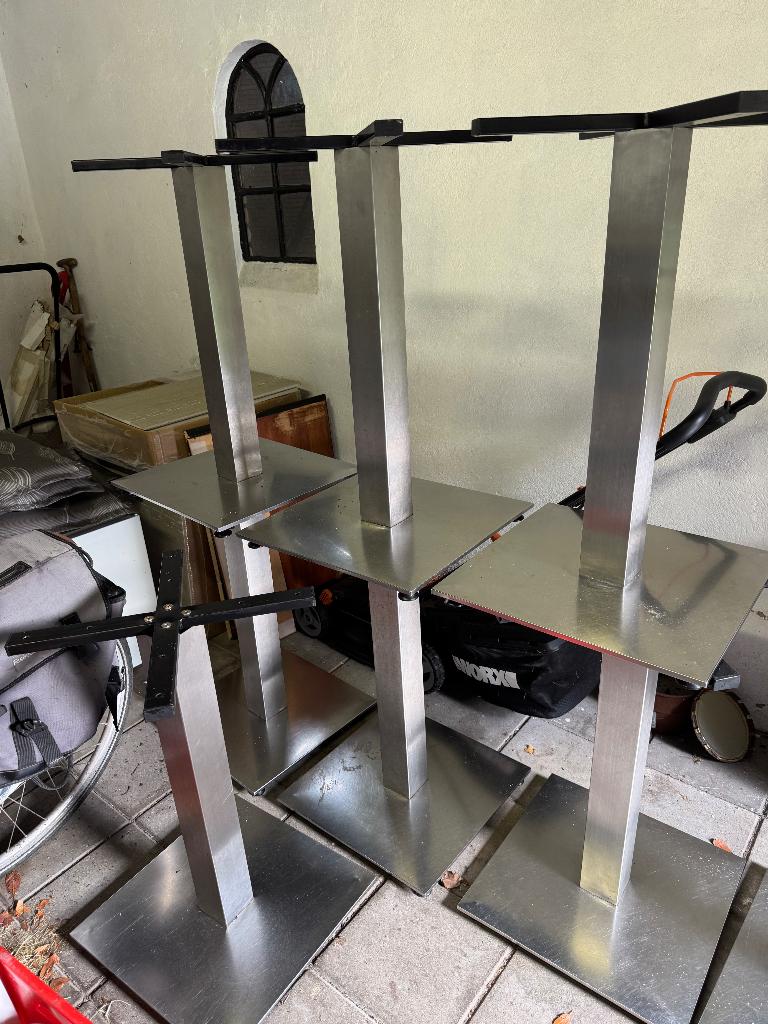 Tafelpoten rvs, Ophalen, Minder dan 50 cm, Gebruikt, 50 tot 100 cm