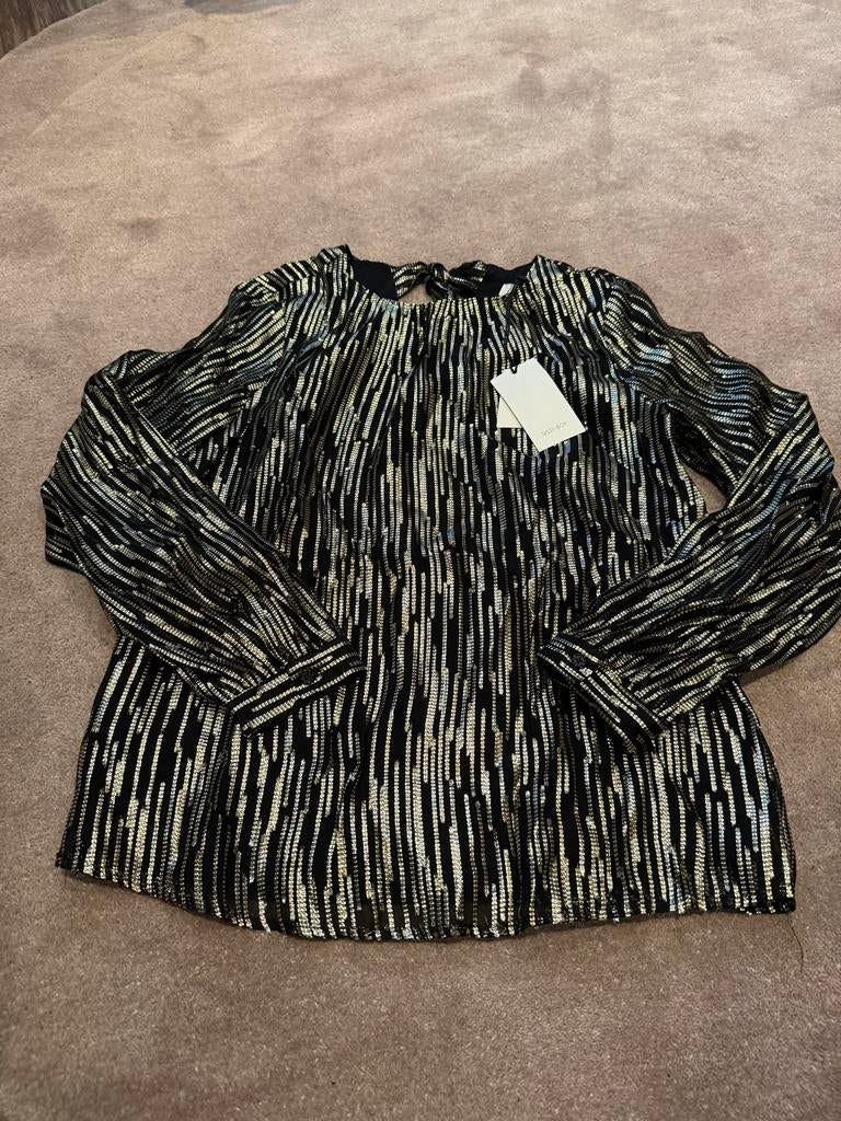 Nieuwe Sissy Boy blouse met gouden details, Ophalen of Verzenden, Nieuw, Maat 36 (S), Zwart