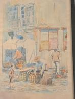 Enrique Marin Sevilla? 1926 Aquarel, Antiek en Kunst, Ophalen of Verzenden