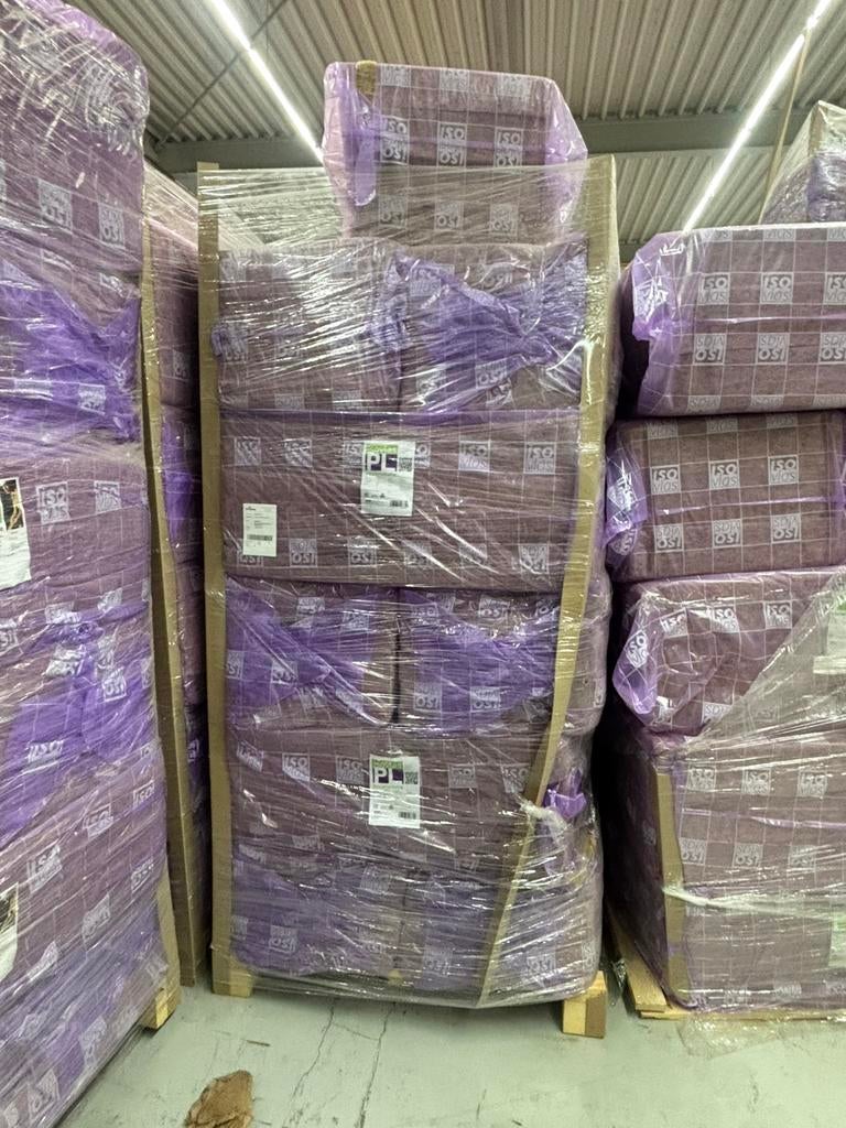 Te koop zeer grote partijen isovlas, 4 tot 8 cm, Nieuw, Ophalen of Verzenden, 15 m² of meer