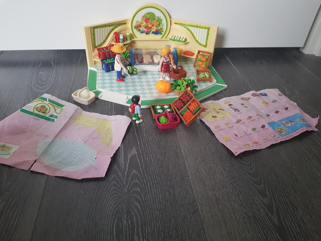 Playmobil groentenwinkel Nr. 9403, Ophalen of Verzenden, Zo goed als nieuw, Complete set