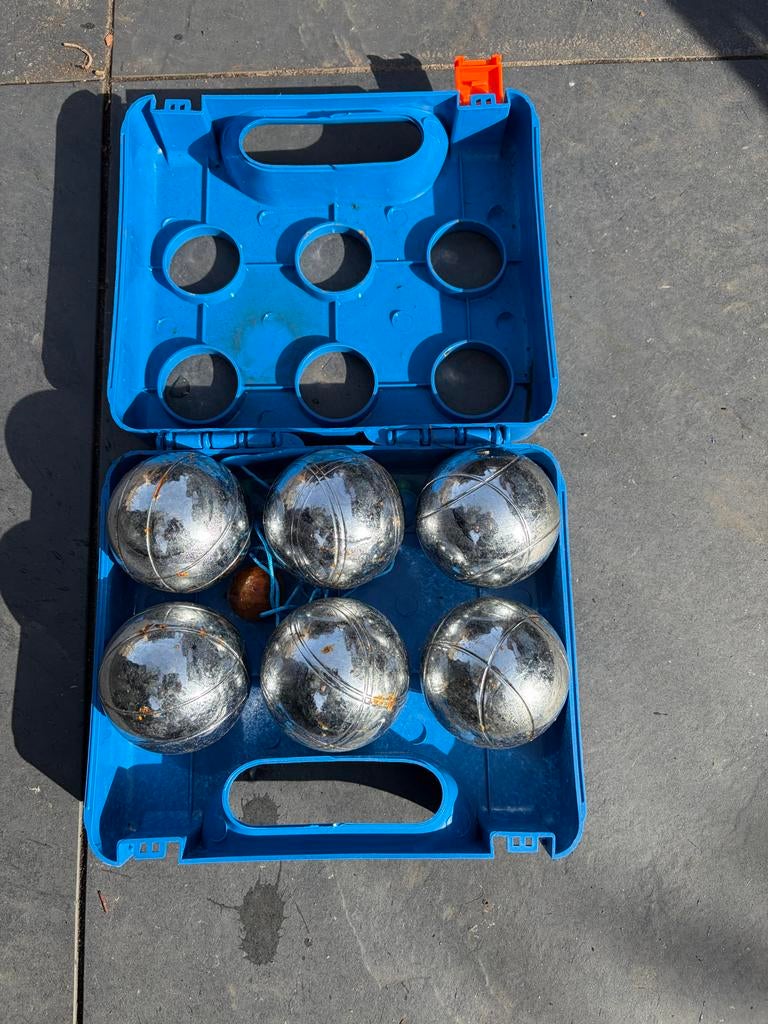 Jeu de boules set zwaar metaal, Sport en Fitness, Overige Sport en Fitness, Ophalen of Verzenden, Gebruikt