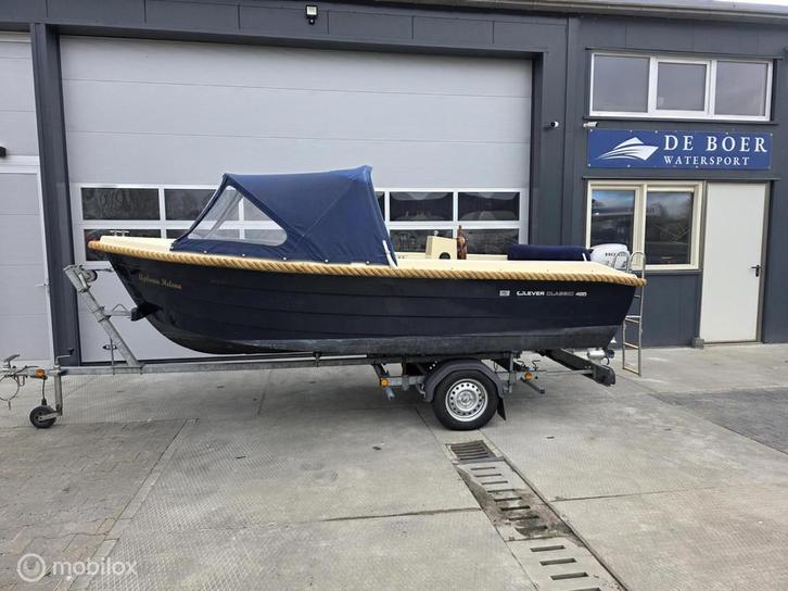 Clever 465 Honda 8pk 4takt boottrailer, Watersport en Boten, Sloepen, Gebruikt, Tot 10 pk, 3 tot 6 meter, Benzine